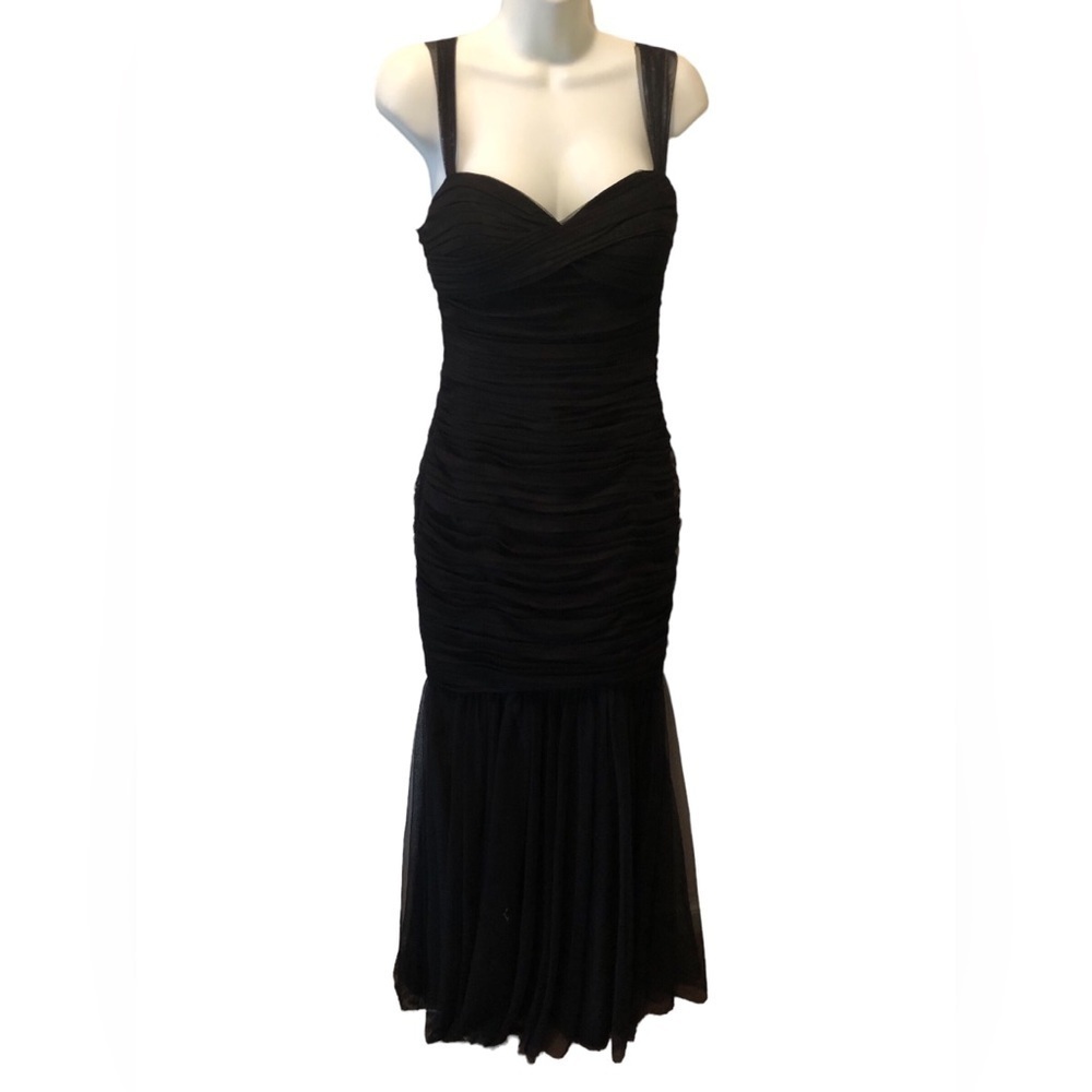AMSALE Mermaid Tulle Bodycon Maxi Formal Dress 10 Padded Push~Up Bust Wedding